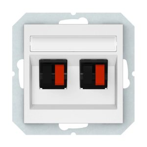 Audio skaļruņu kontaktligzda Vilma QR1000, matēta balta krās.