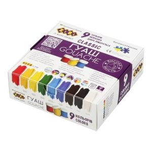 Krāsa guašas Zibi Classic Kids. 180 ml. 9 gab.