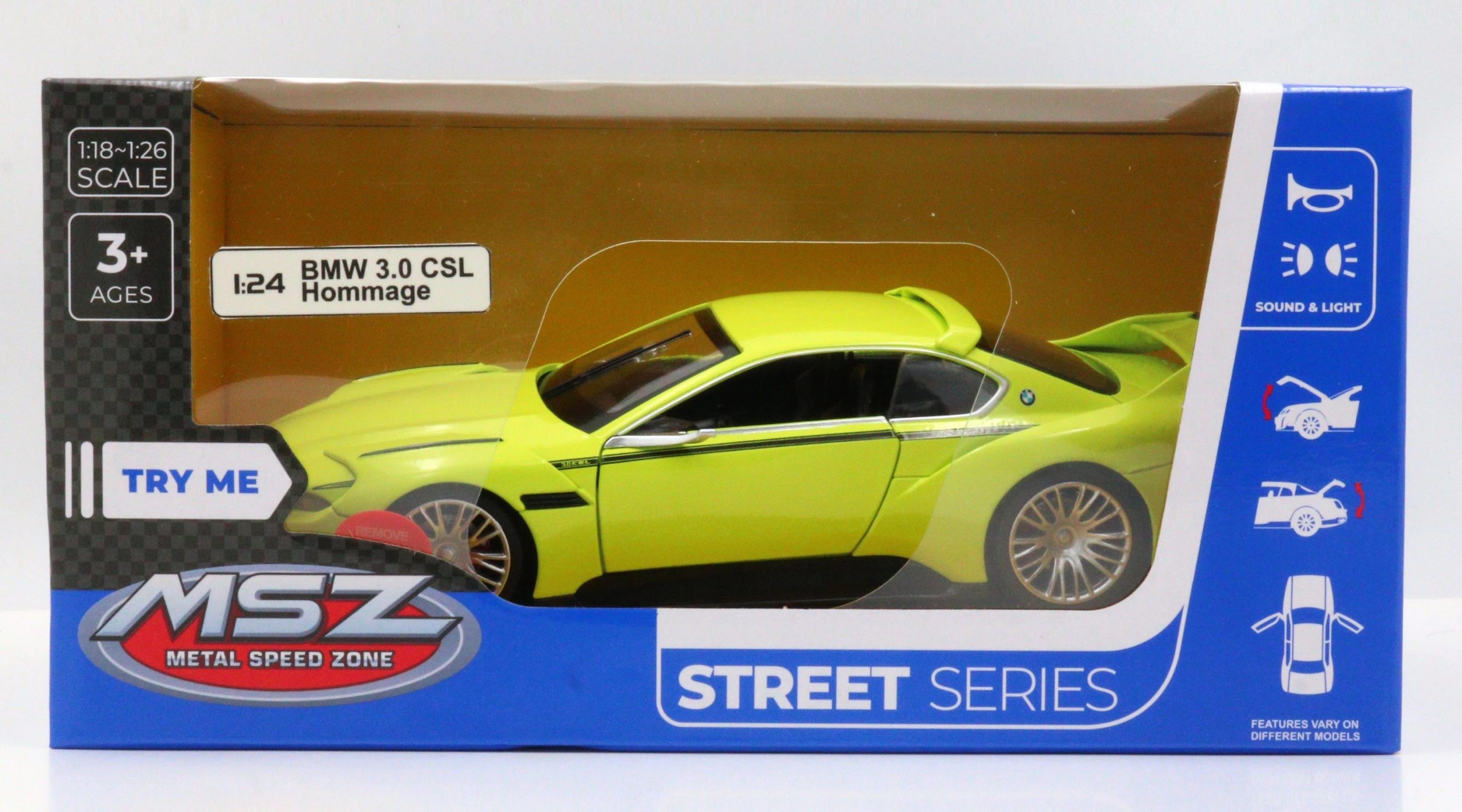 MSZ Miniatūrais modelis - BMW 3.0 CSL Hommage, mērogs 1:24