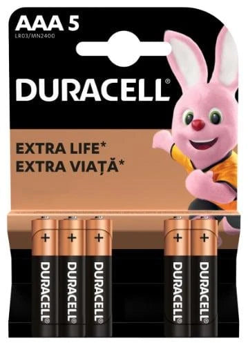 ELEMENTI DURACELL AAA 5 GAB.