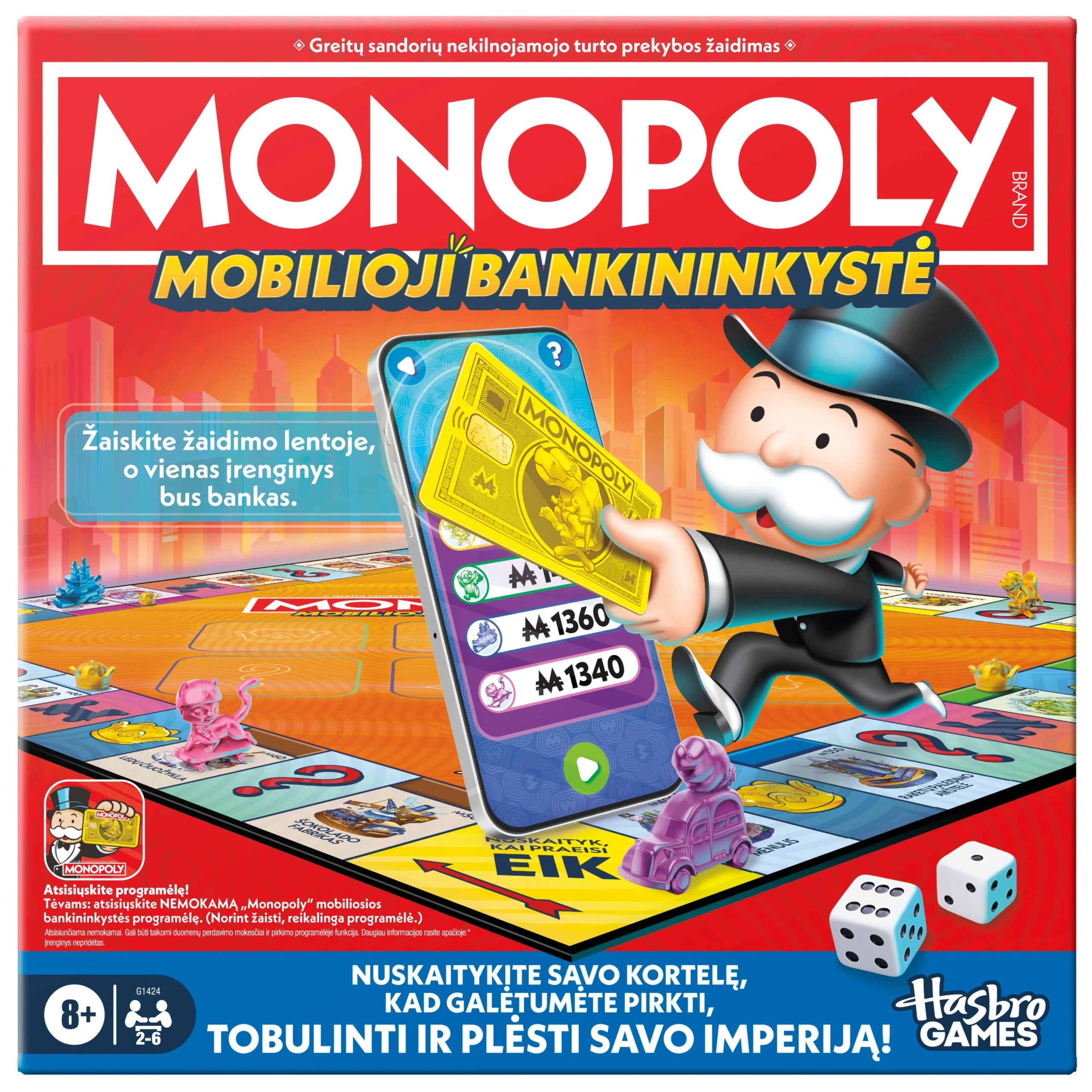 MONOPOLY Spēle „Monopols: mobilā banku darbība“, latviešu val.