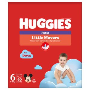 Autiņbiksītes - apakšbiksītes Huggies, 6 izmērs, 15 - 25 kg, 60 gab.