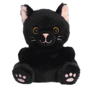 AURORA Palm Pals plīša rotaļlieta melns kaķis , 12 cm