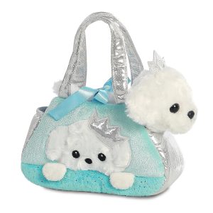 AURORA Fancy Pals Plīša pūdelis zilā somā, 20 cm