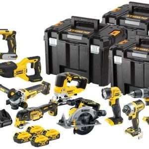 DeWALT 10 instrumentu komplekts 18V 4x5Ah TSTAK