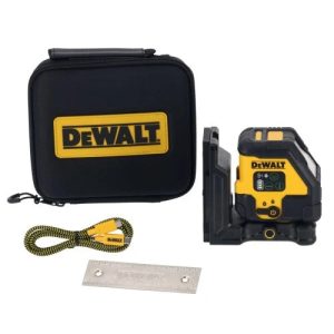 DeWALT Krustlīniju lāzera līmeņrādis USB zaļš