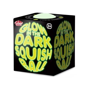 Viedais plastilīns Tobar Scrunchems Glow In The Dark Ball, daudzkrāsaina