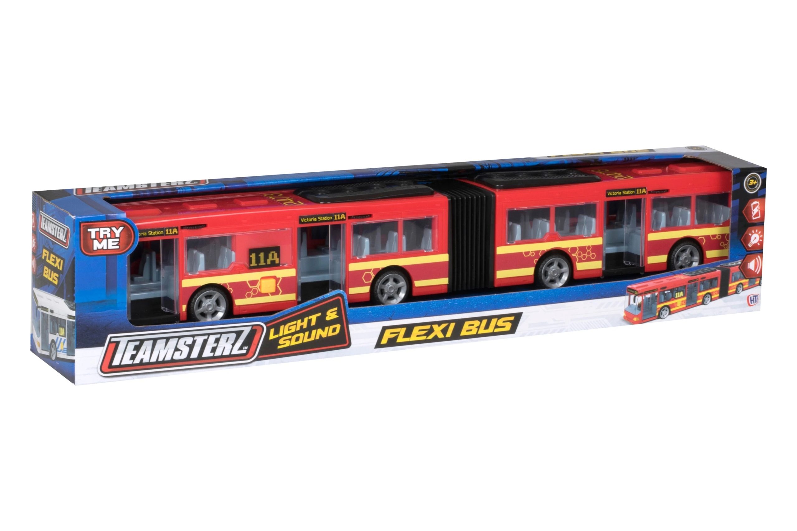 HTI TEAMSTERZ Flexi autobuss ar gaismu un skaņu
