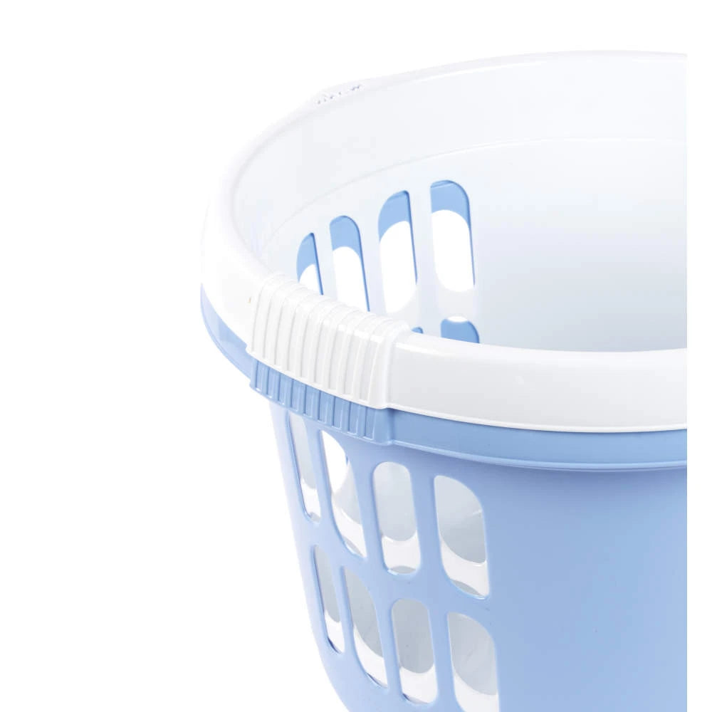 Beldray LA00000174CRNEU7 Set Of Two Laundry Basket 30L, White/Blue