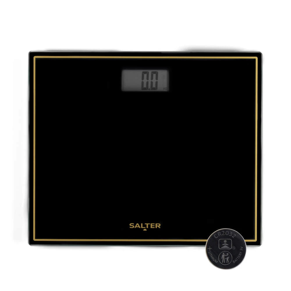 Salter 9207 BGHCFEU12 Compact Electronic Bathroom Scale, Black