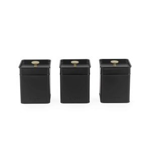 Salter BW14370 Alchemy 3-Piece Canister Set, Black