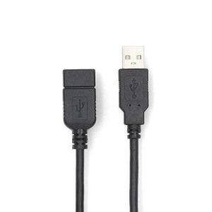 Kabelis Emos USB 2.0 A M - USB 2.0 A F 3m melna