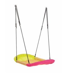 Šūpoles Kbt. 70 cm. zaļa/rozā/daudzkrāsaina