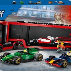 Konstruktors LEGO City F1 kravas auto ar RB20 un AMR24 F1 auto 60445, 1086 gab.