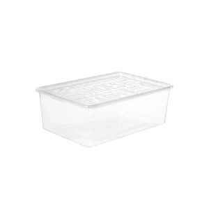 Uzglabāšanas kaste ar vāku Plast Team, 9.5 l, caurspīdīga krās., 25.8 x 39 x 13.3 cm