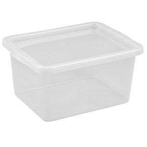 Uzglabāšanas kaste ar vāku Plast Team, 18 l, caurspīdīga krās., 33 x 43 x 21.6 cm