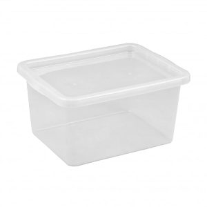 Uzglabāšanas kaste ar vāku, paredzēts uzglabāšanai Plast Team, 52 l, caurspīdīga krās., 39.5 x 59.5 x 31.1 cm
