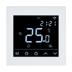 Grīdas termostats Heatcom HC91, padziļinājumā, balta, 8.6 cm, 5 - 50 °C