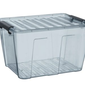 Kaste Home box 15L pelēka ar vāku