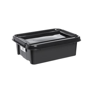 Uzglabāšanas kaste ar vāku, rīki/paredzēts uzglabāšanai/rotaļlietām Pro Box 27780203, 21 l, melna krās., 51 x 39 x 16.9 cm