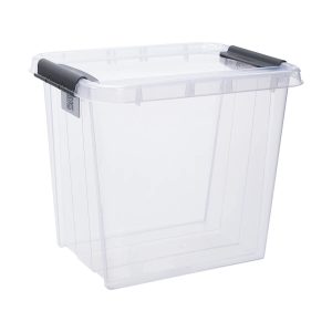 Uzglabāšanas kaste ar vāku, rīki/paredzēts uzglabāšanai/rotaļlietām Pro Box 27800202, 53 l, caurspīdīga krās., 39 x 51 x 43.5 cm