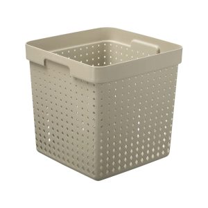 Uzglabāšanas kaste NHG Seoul 60260812, 23.5 l, bēša, 29.6 x 29.6 x 29.6 cm