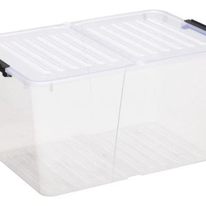 Uzglabāšanas kaste ar vāku Plast Team, 50 l, caurspīdīga, 56.7 x 39.6 x 30.6 cm