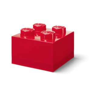 Uzglabāšanas kaste ar vāku LEGO Brick, sarkana, 25 x 25 x 19 cm