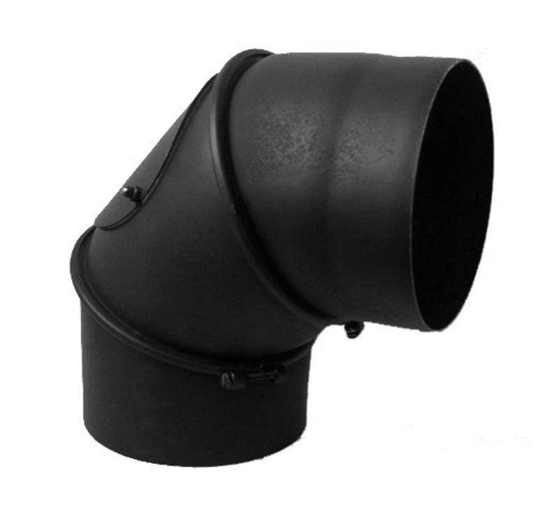 Dūmvada līkums Wadex, melna krās., 150 mm, 45 - 90 °