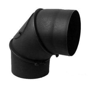 Dūmvada līkums Wadex, melna krās., 115 mm, 45 - 90 °