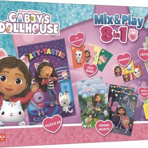 TREFL GABBY´S DOLLHOUSE 8in1 Mix&Play galda spēļu komplekts