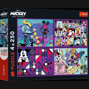 TREFL DISNEY MICKEY MOUSE Pužļu komplekts 4x250 gab.
