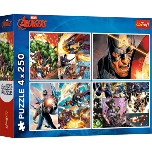 TREFL AVENGERS Pužļu komplekts 4x250 gab.