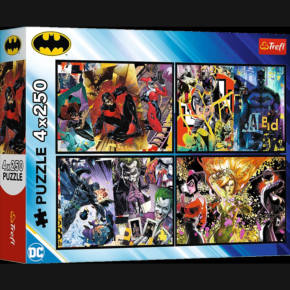 TREFL BATMAN Pužļu komplekts 4x250 gab.
