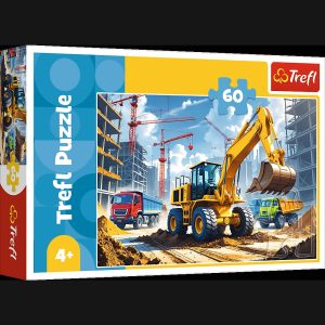 TREFL Puzle Ekskavatora-iekrāvēja traktors, 60 gab.