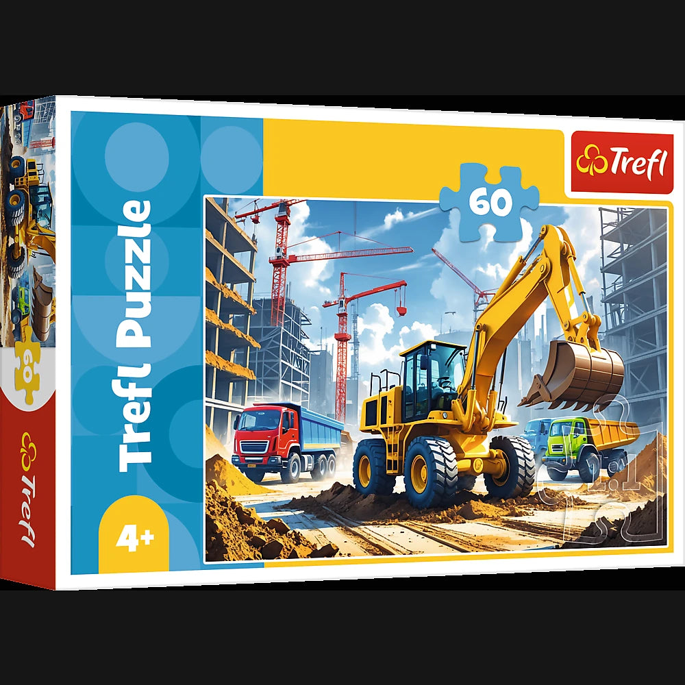 TREFL Puzle Ekskavatora-iekrāvēja traktors, 60 gab