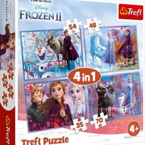 TREFL FROZEN Pužļu komplekts 4in1 "Ledus Sirds 2"