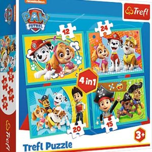 TREFL PAW PATROL Pužļu komplekts 4in1 Ķepa Patruļa