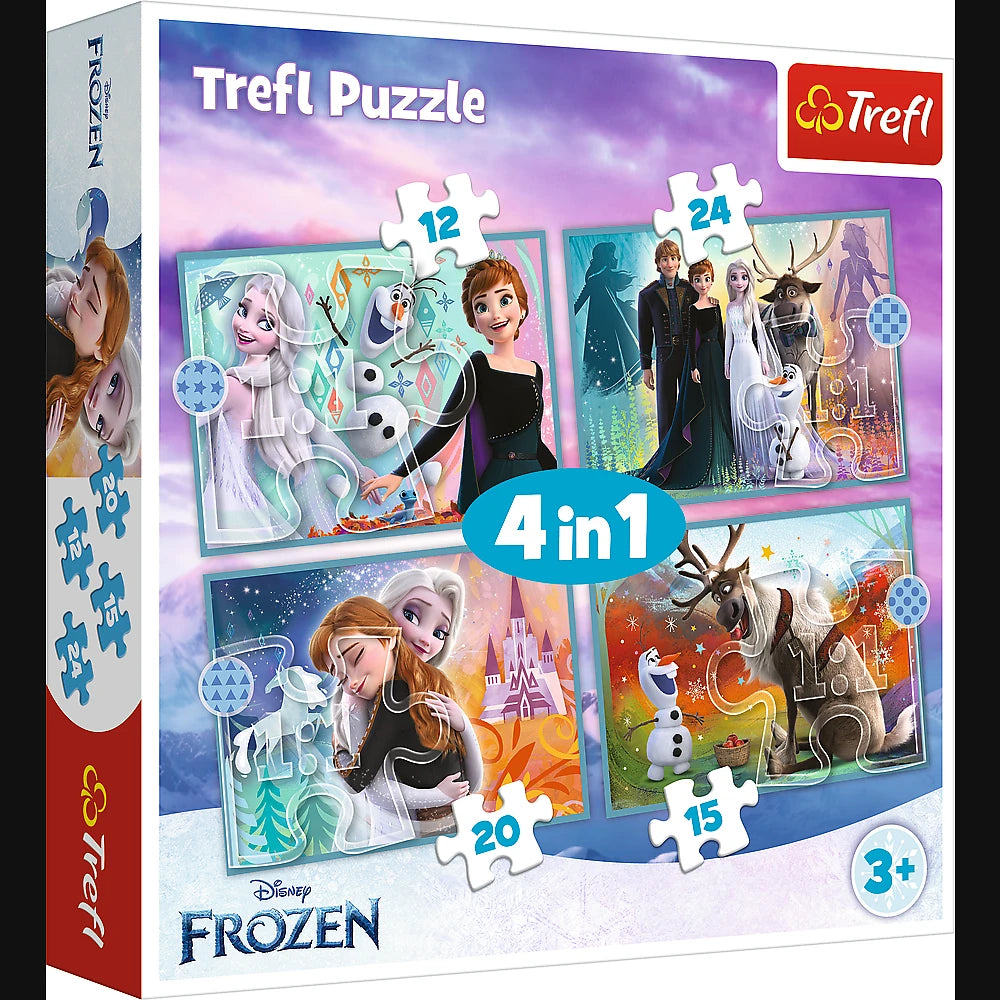 TREFL FROZEN Pužļu komplekts 4in1