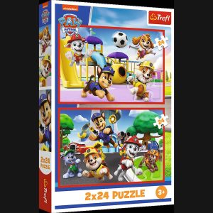 TREFL PAW PATROL Puzļu komplekts Jautrā suņu diena, 2x24 gab.