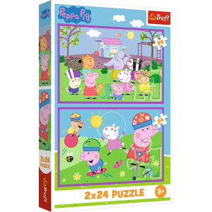 TREFL PEPPA PIG Puzļu komplekts Pepas Cūciņa, 2x24 gab.