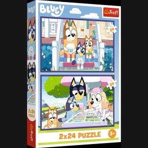 TREFL BLUEY Pužļu komplekts Jautrā Bluey, 2x24 gab., 2 x 24 gab.