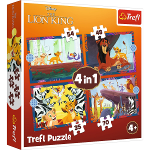 TREFL DISNEY Pužļu komplekts 4in1 Karalis Lauva