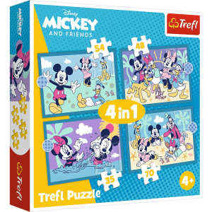TREFL DISNEY Pužļu komplekts 4in1 Mikijs
