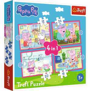 TREFL PEPPA PIG Pužļu komplekts 4in1 Peppa