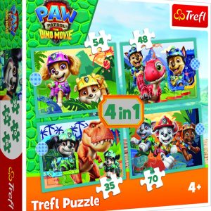 TREFL PAW PATROL Pužļu komplekts 4in1 Ķepu Patruļa