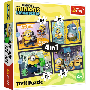 TREFL MINIONS Pužļu komplekts 4in1 Minions
