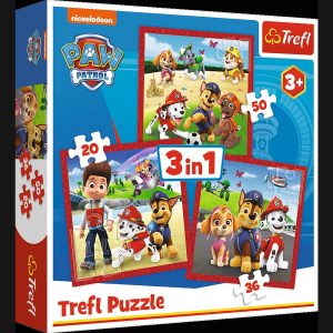 TREFL PAW PATROL Pužļu komplekts 3 in1