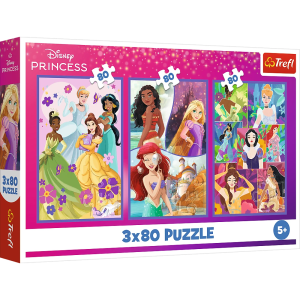 TREFL DISNEY PRINCESS Pužļu komplekts Draugi, 3x80 gab.
