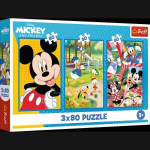 TREFL DISNEY MICKEY MOUSE Pužļu komplekts Mickey Mouse komanda, 3x80 gab.